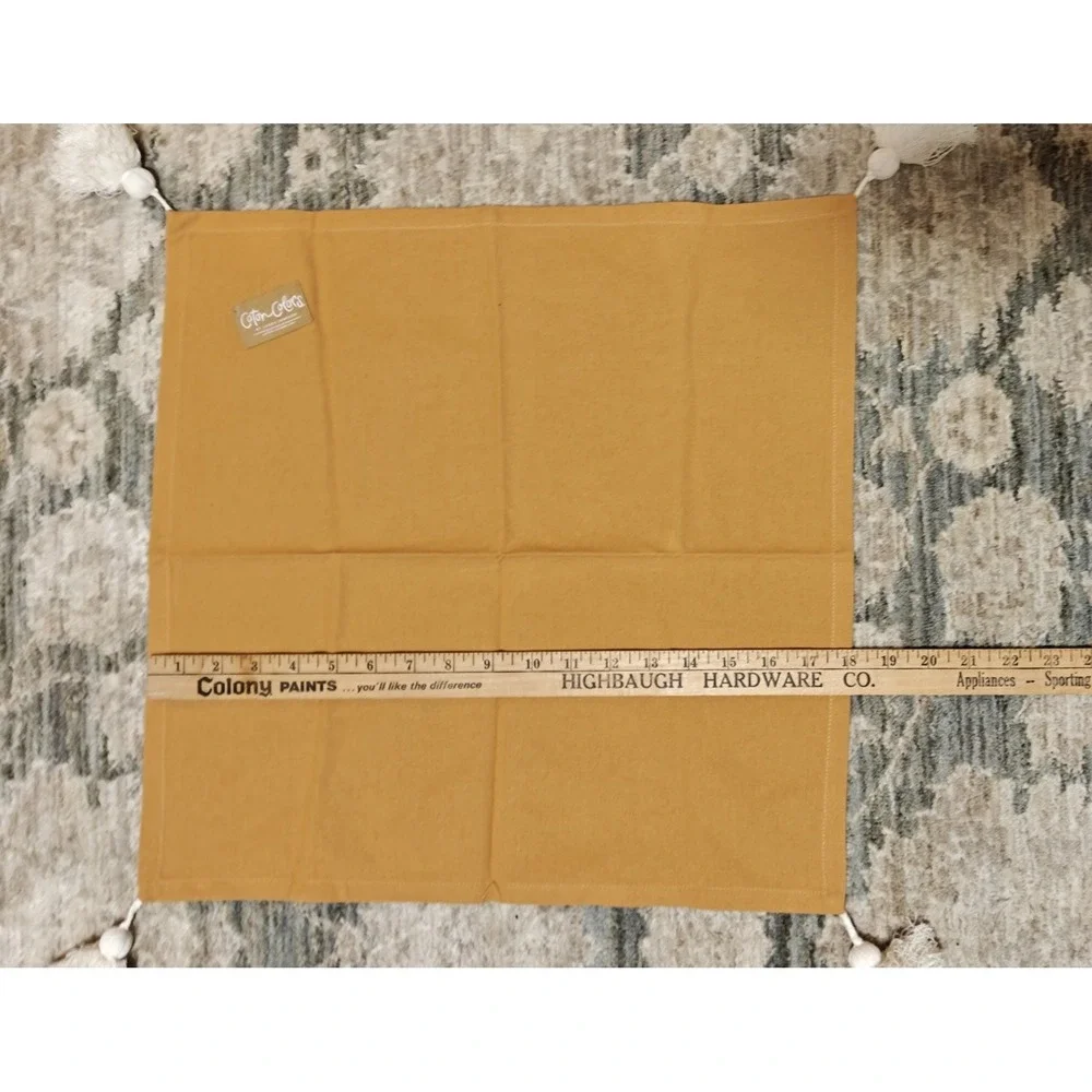 Coton Colors Set Of Two Mustard Fundamentals Tassel Napkins Nwt